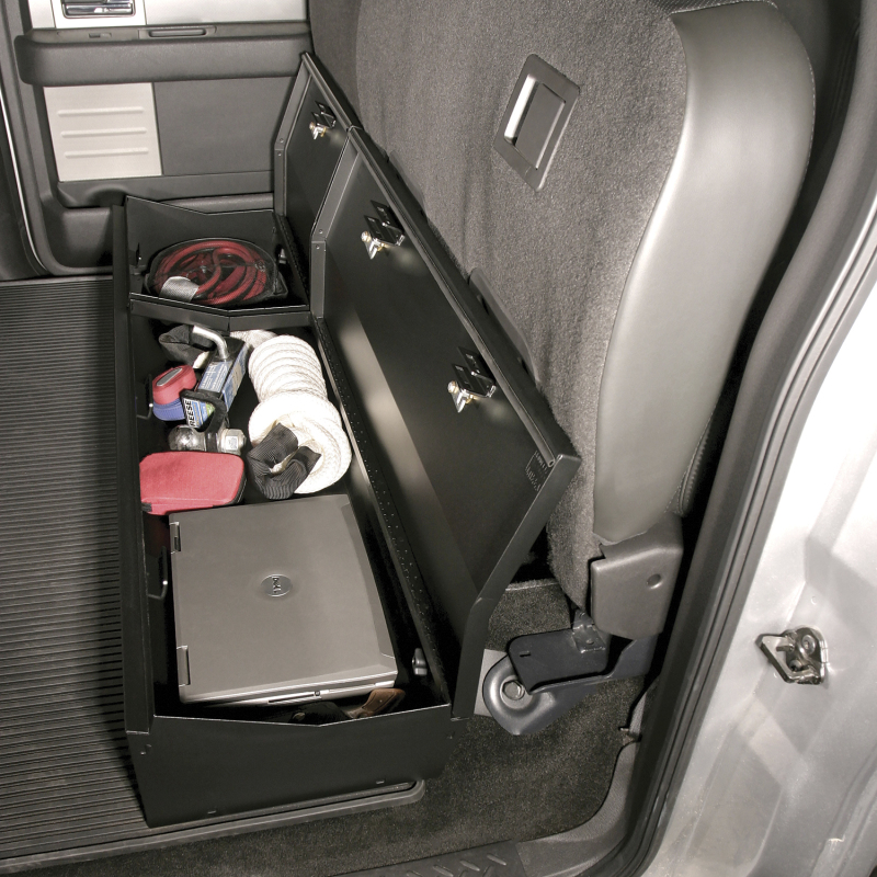 Ford F-150 Underseat Storage Box - Tuffy Products - Full Length W/ Keyed Lock - Black - `09-`14